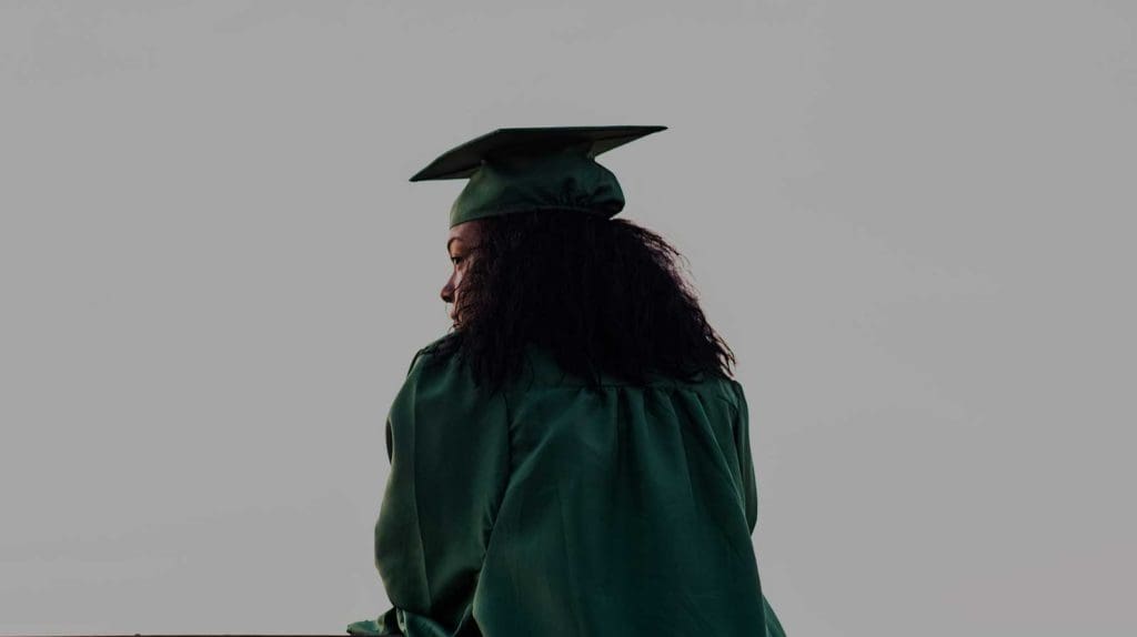 female student on graduation