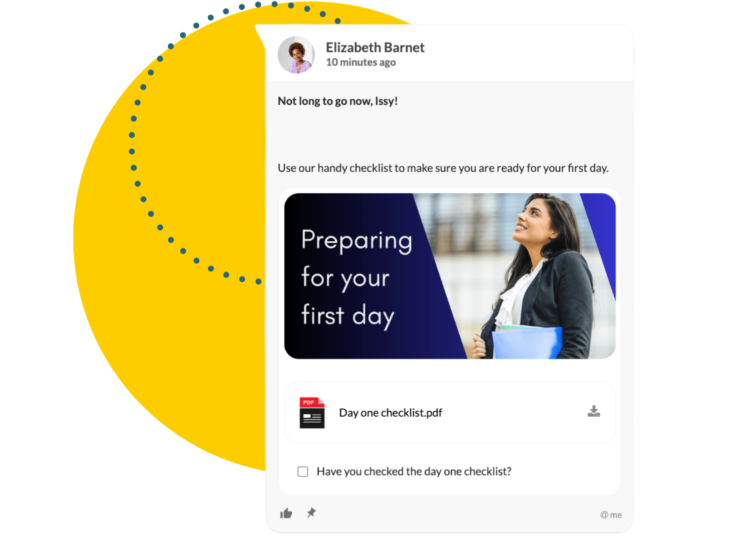 Timeline onboarding interface